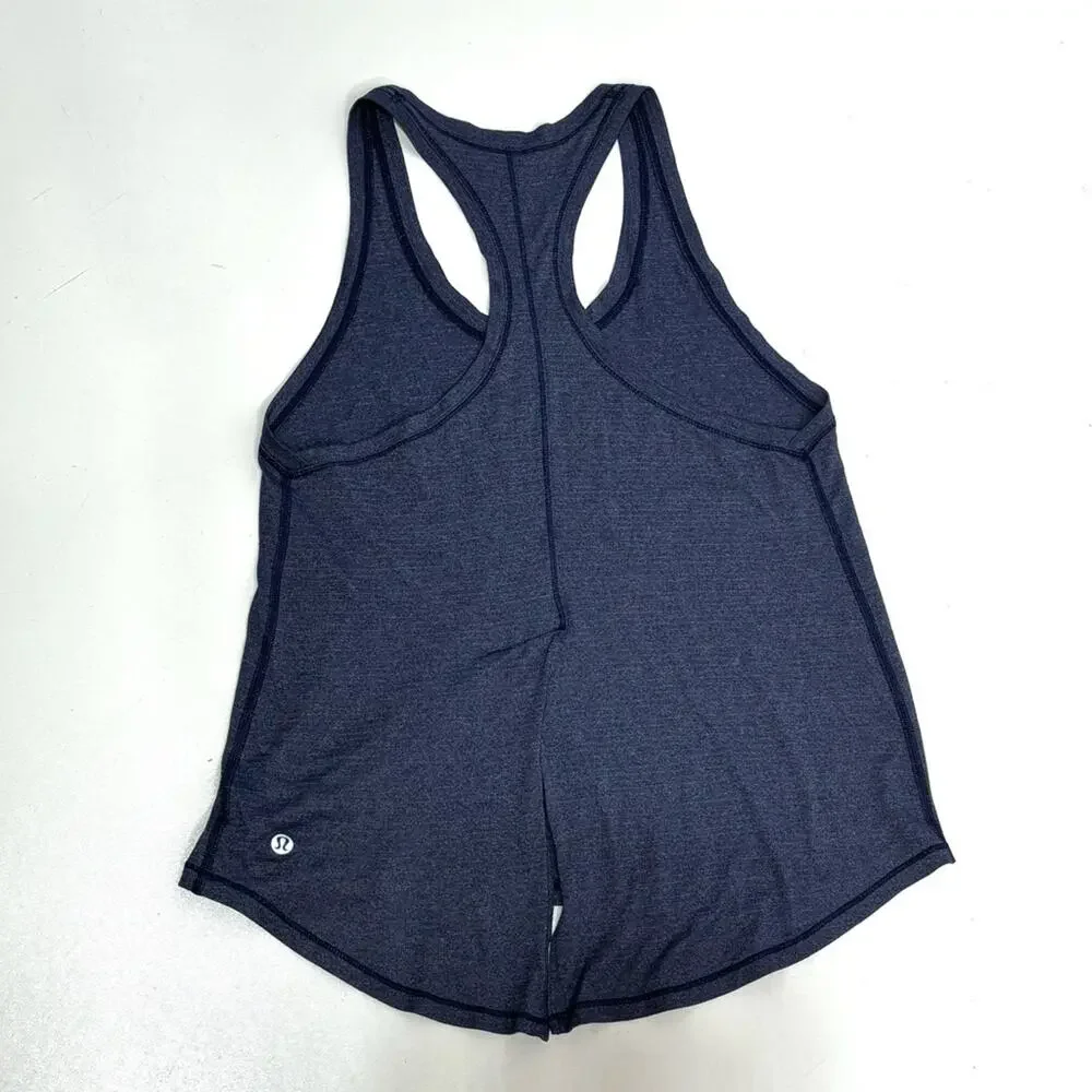 Lululemon Tie It Up Singlet Racerback Tank in Heathered Hero Blue 4